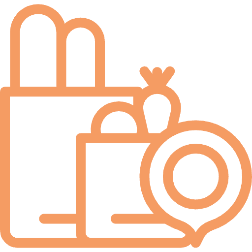 Bag with full of groceries