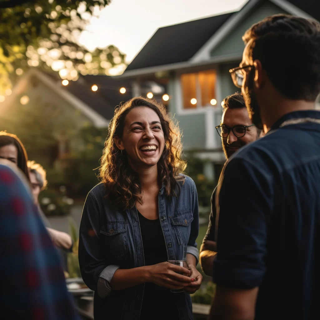 Group enjoying a lively outdoor gathering.